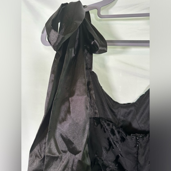 Lulus Sweet Essence Black Floral Burnout Velvet Tie-Strap Midi Dress - Picture 6 of 10